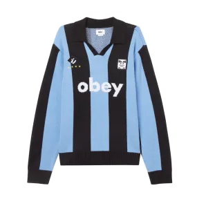 Obey Soccer Jersey Sweater Light Blue Multi 151000090 LBL