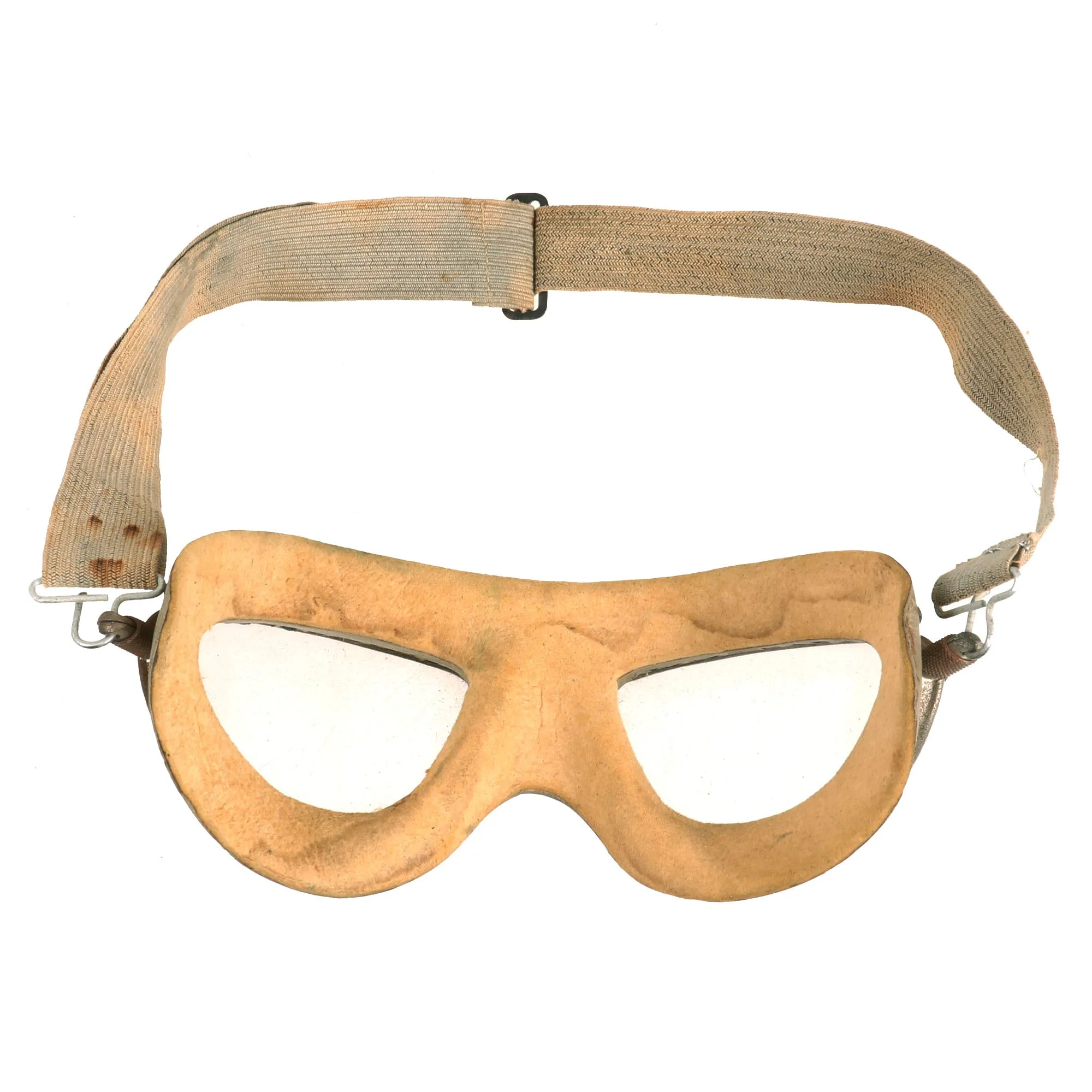 Original U.S. WWII USAAF Aviator Flight Helmet Set - AN6530 Goggles, Extra Large A-11 Helmet, & Type A-14 Oxygen Mask