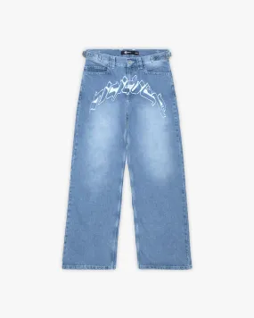 OUTLINED MIRAGE DENIM LIGHT BLUE / WHITE