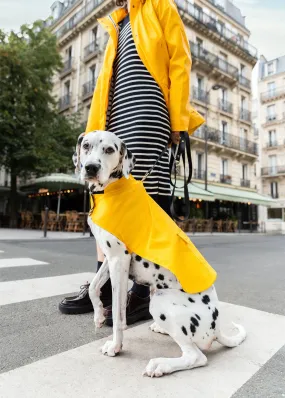 PARISIAN PUP RAINCOAT - Authentic Waterproof Raincoat for Dogs (YELLOW)