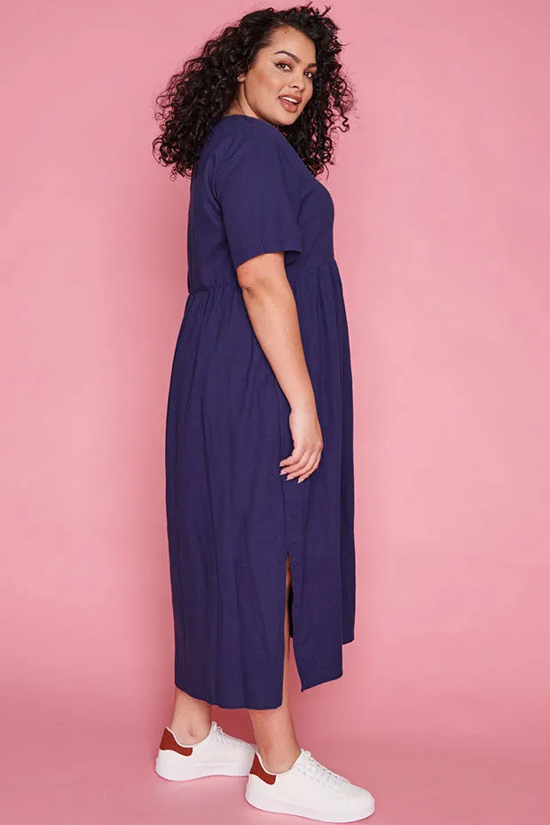 Patrice Navy Dress