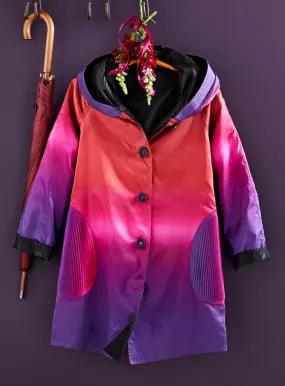 Pink Skies Reversible Pleated Raincoat FINAL SALE (No Returns)