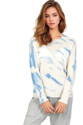 Places to Go Tie Dye Cashmere Crewneck Sweater | Happy Colors