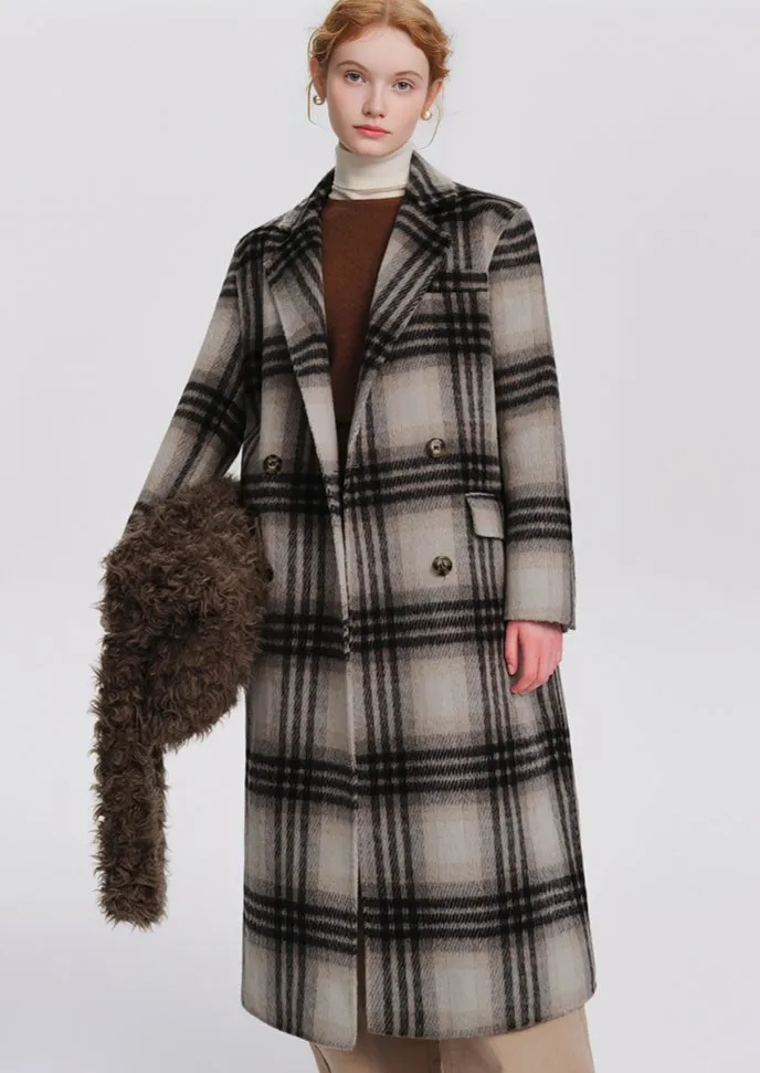 PLAID WOOL CHESTER COAT