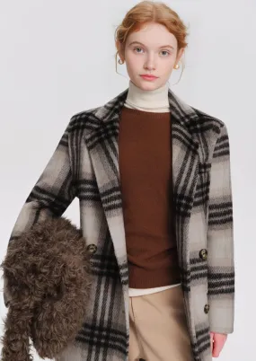 PLAID WOOL CHESTER COAT