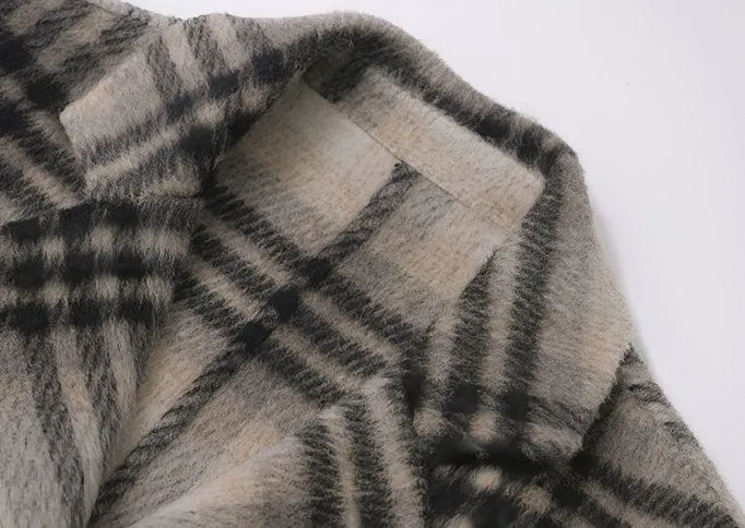 PLAID WOOL CHESTER COAT