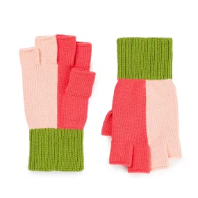 Polder Knit Fingerless Gloves: Melon Blush