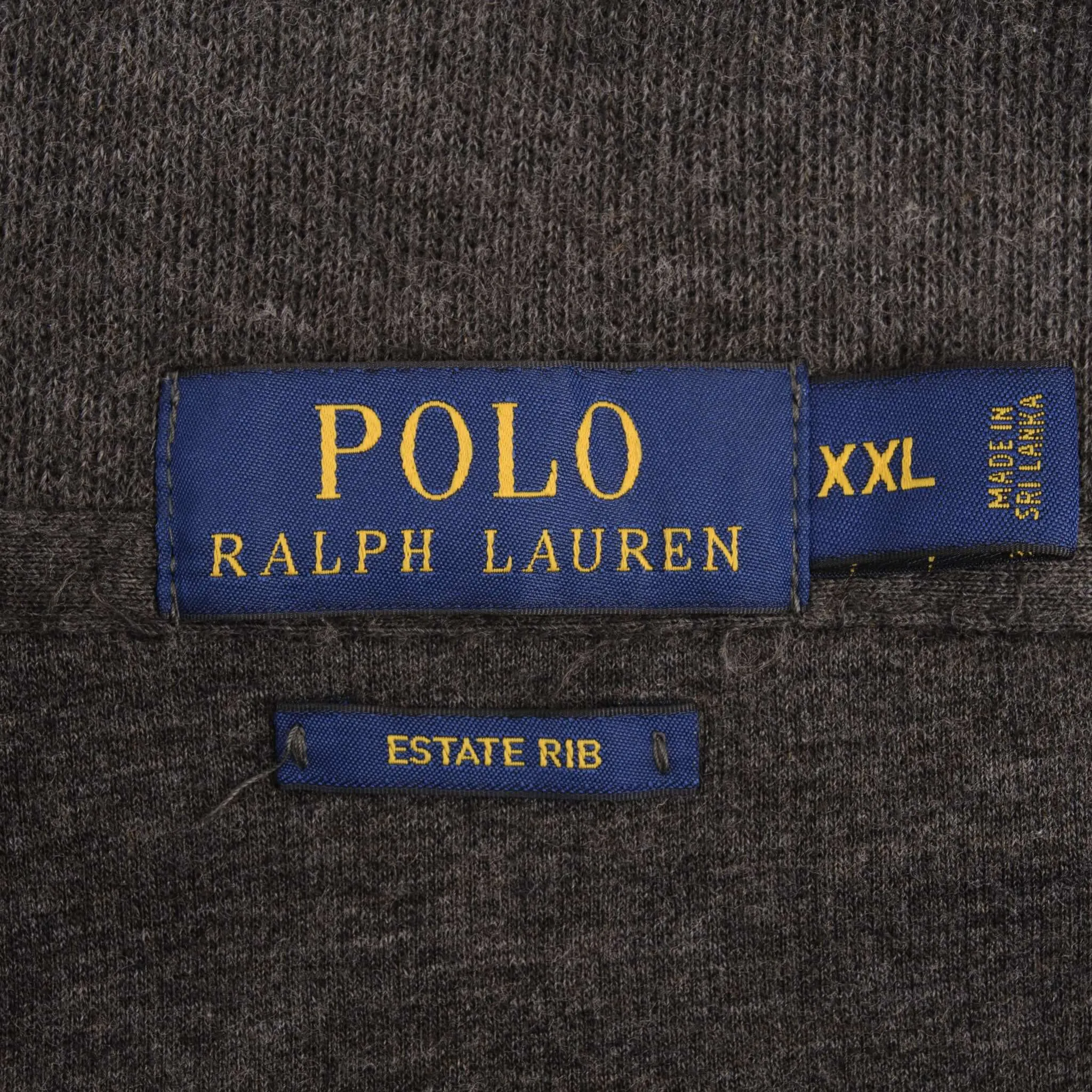 POLO RALPH LAUREN DARK GREY QUARTER 1/4 ZIP SWEATER SIZE 2XL