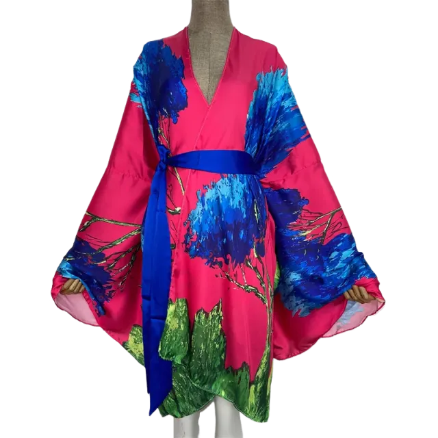 Pre Order: Vibrant Midi Silk Cardigan - WINI