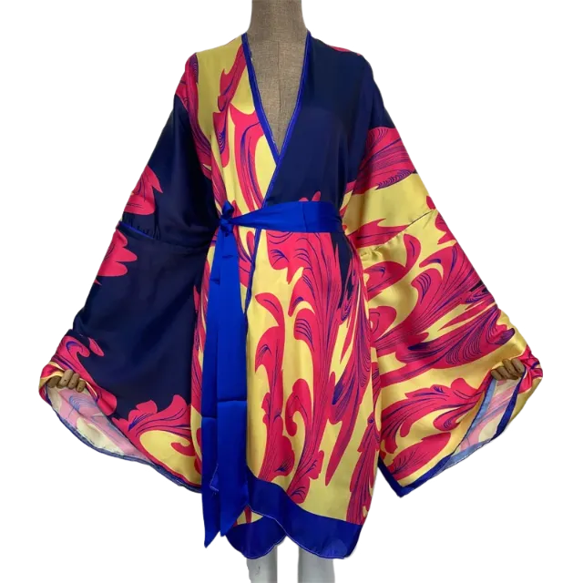 Pre Order: Vibrant Midi Silk Cardigan - WINI