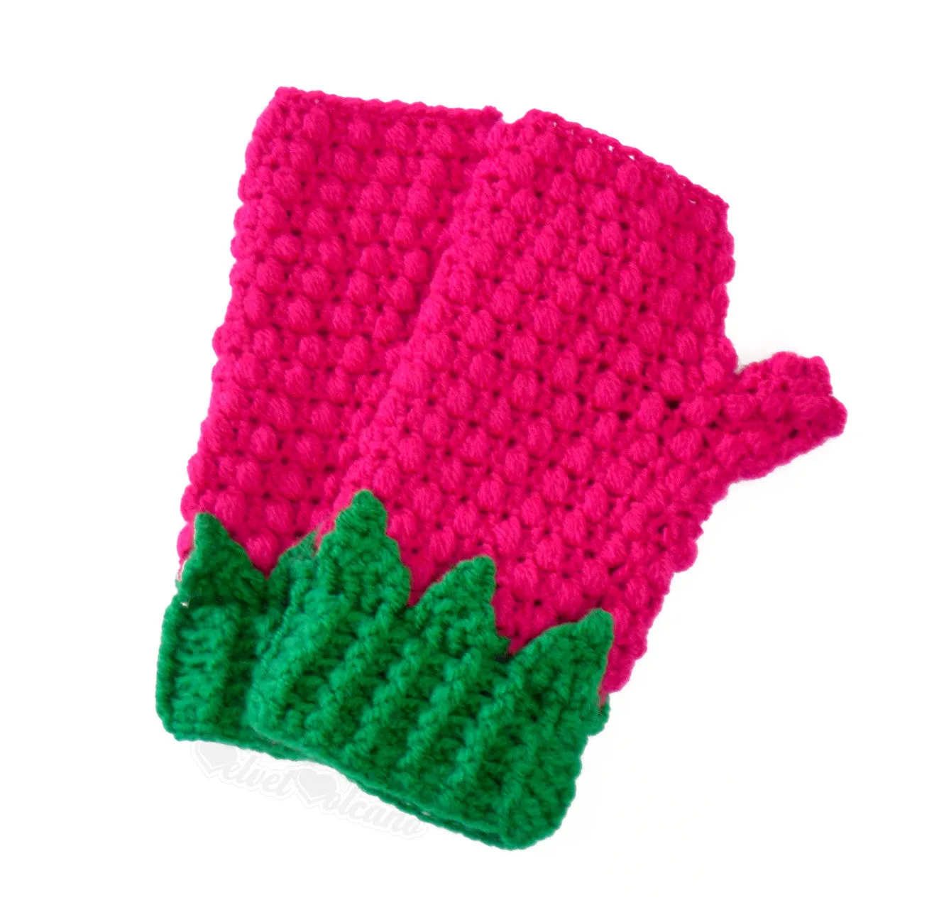 Raspberry Fingerless Gloves (Custom Colour)