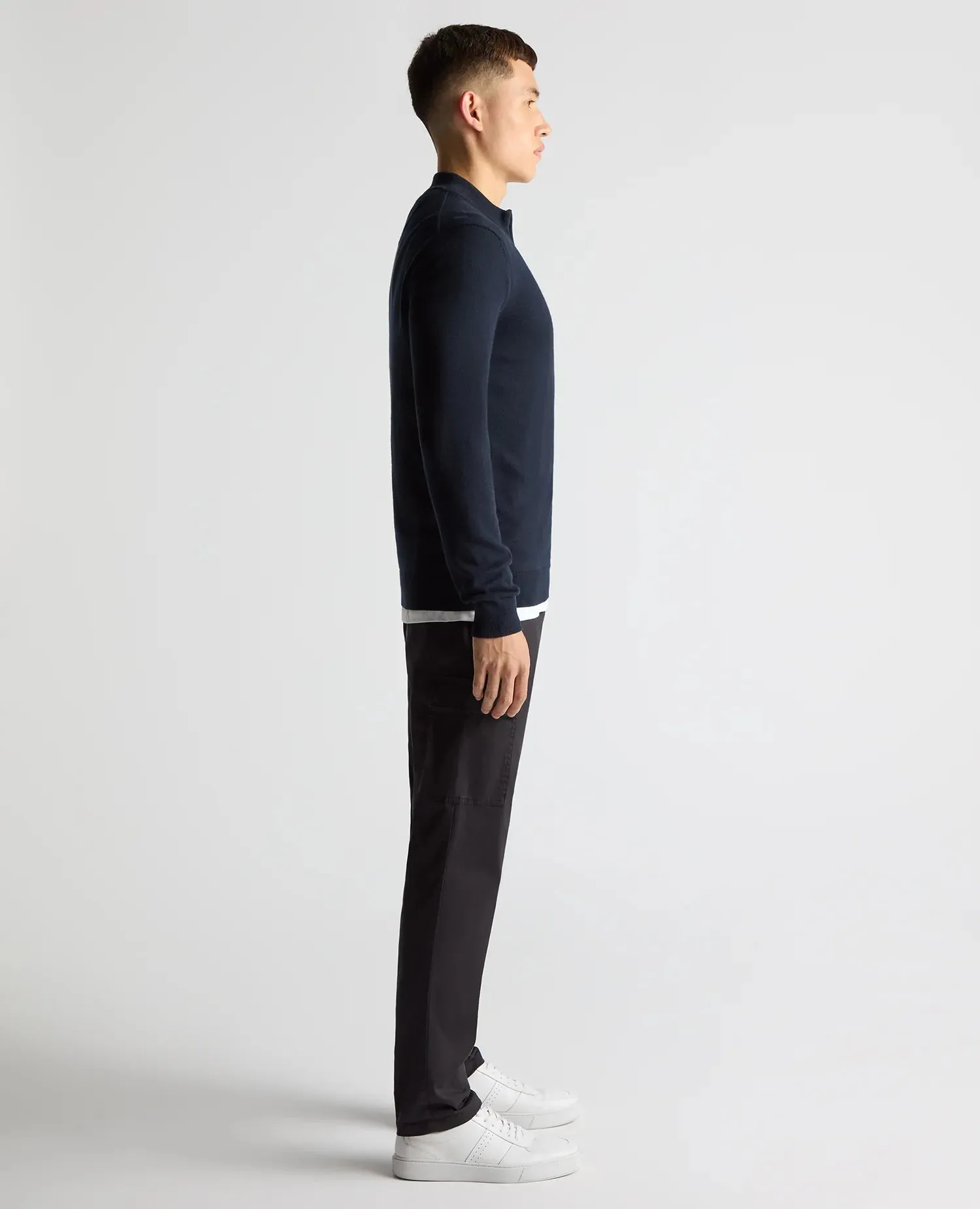 Remus Half Zip Knitted Sweater - Navy