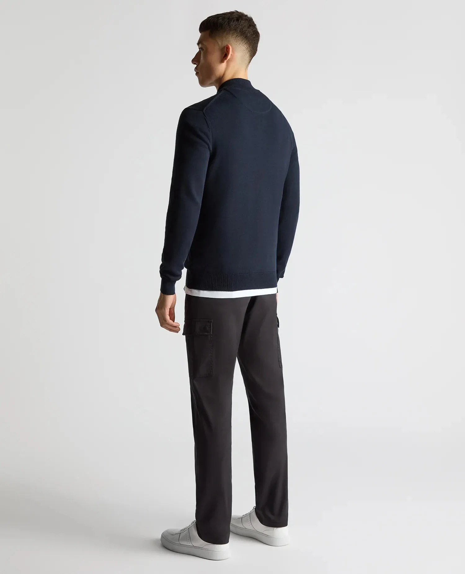 Remus Half Zip Knitted Sweater - Navy