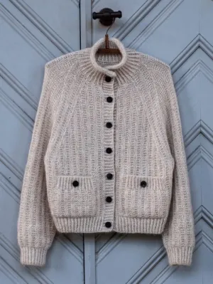 Ribbed Raglan cardigan by Anne Ventzel in Önling No 2   Silk mohair yarn kit (ex pattern)