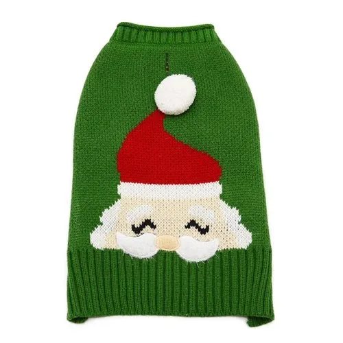 Santa Face Sweater - Green