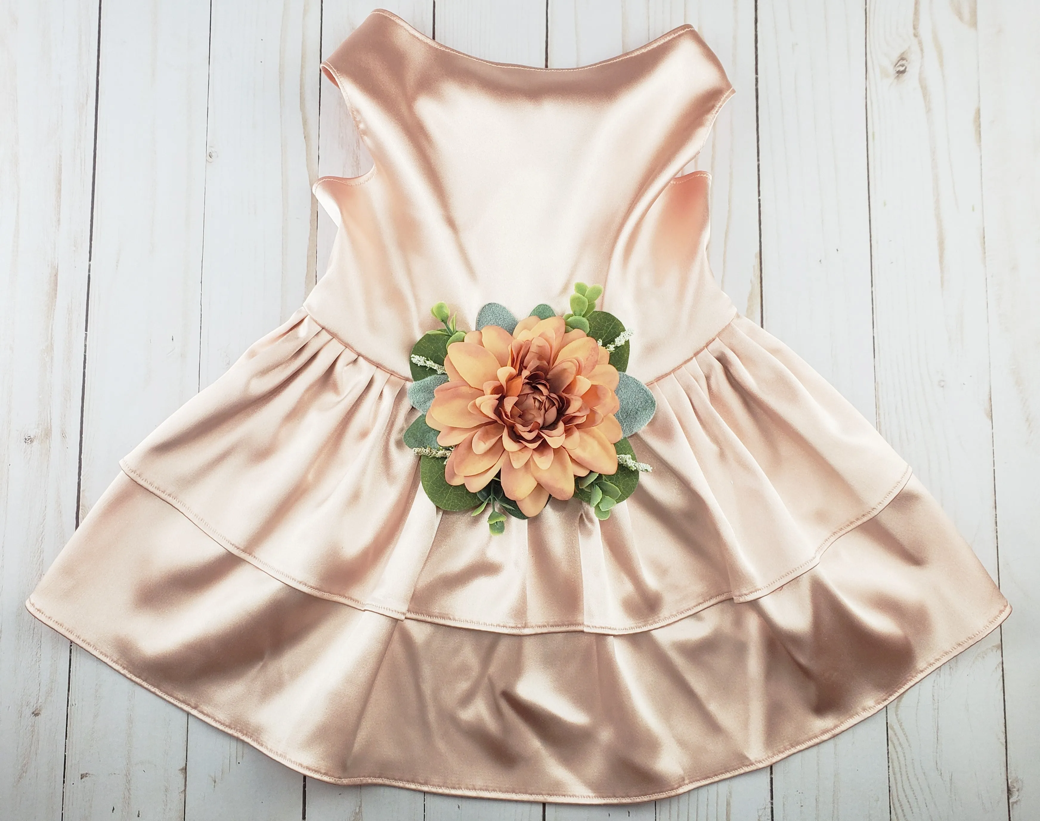 Satin Pet Dress | The Phoebe | 10 Color Options | Ballet Blush