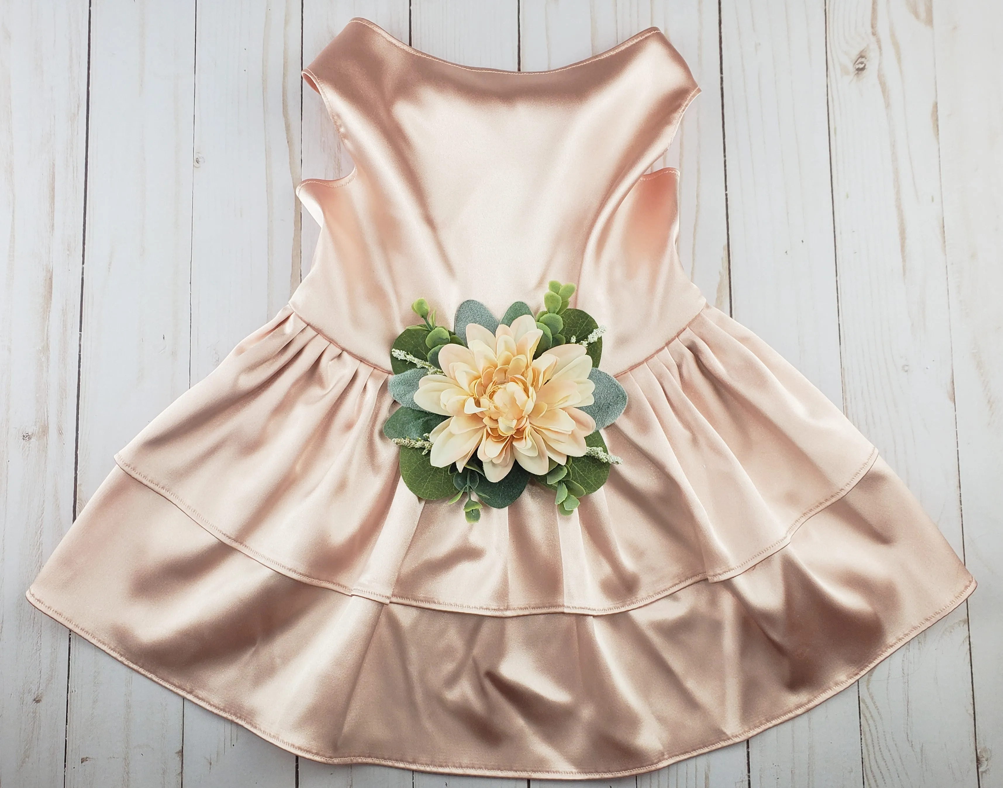 Satin Pet Dress | The Phoebe | 10 Color Options | Ballet Blush