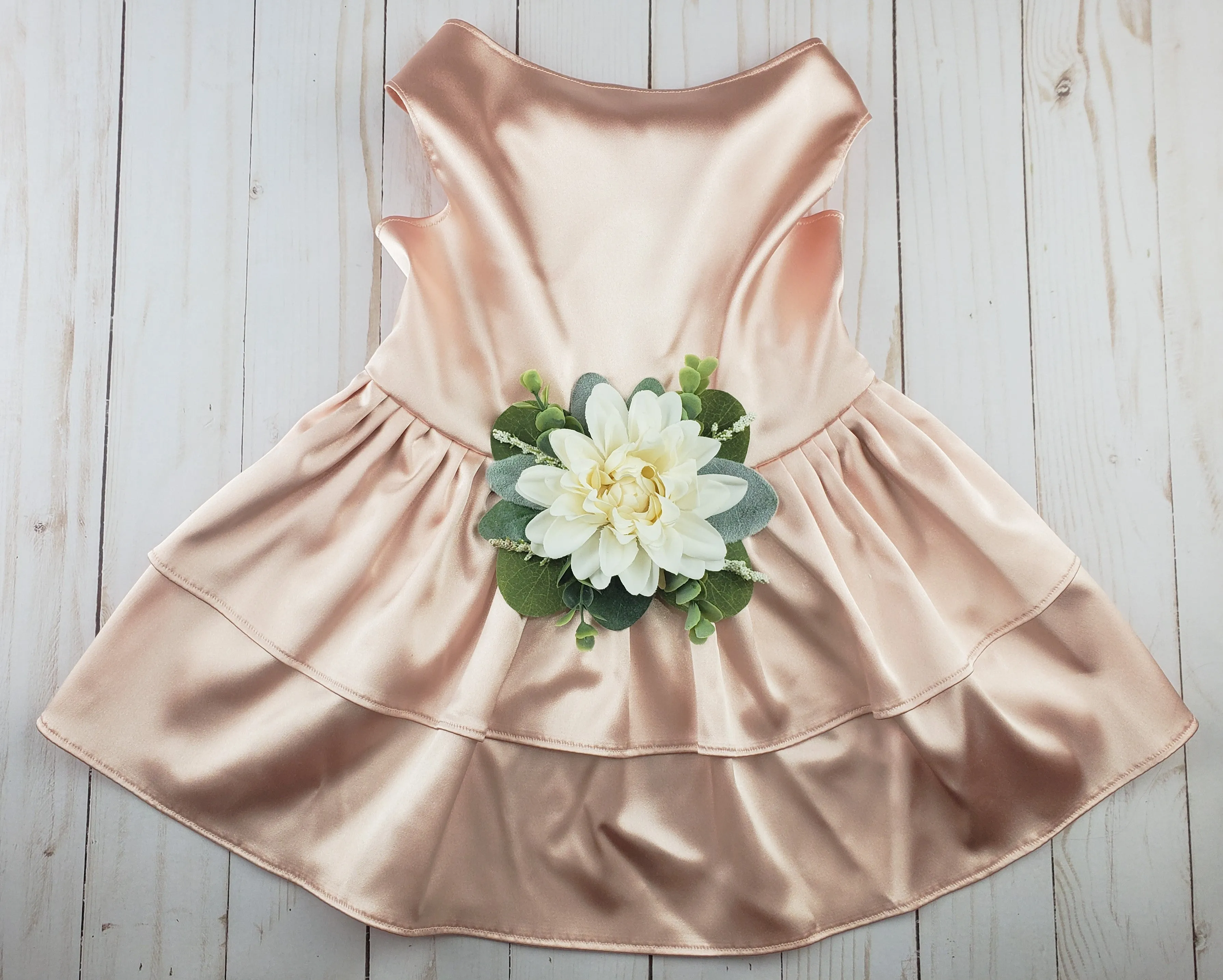 Satin Pet Dress | The Phoebe | 10 Color Options | Ballet Blush