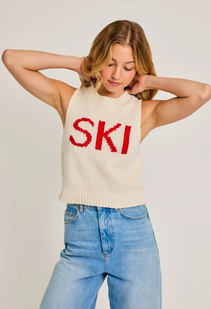 Ski Sweater-Candy Red