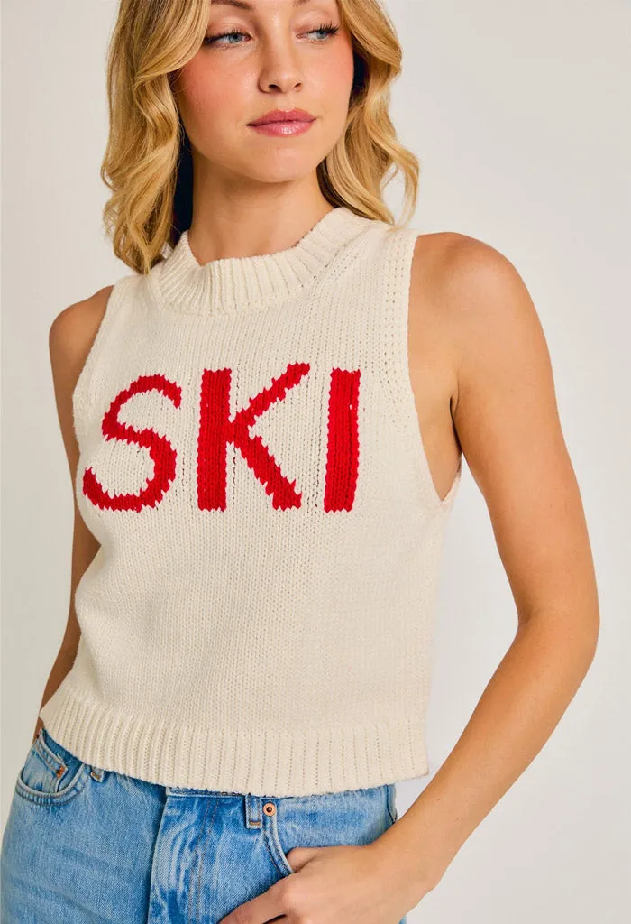 Ski Sweater-Candy Red