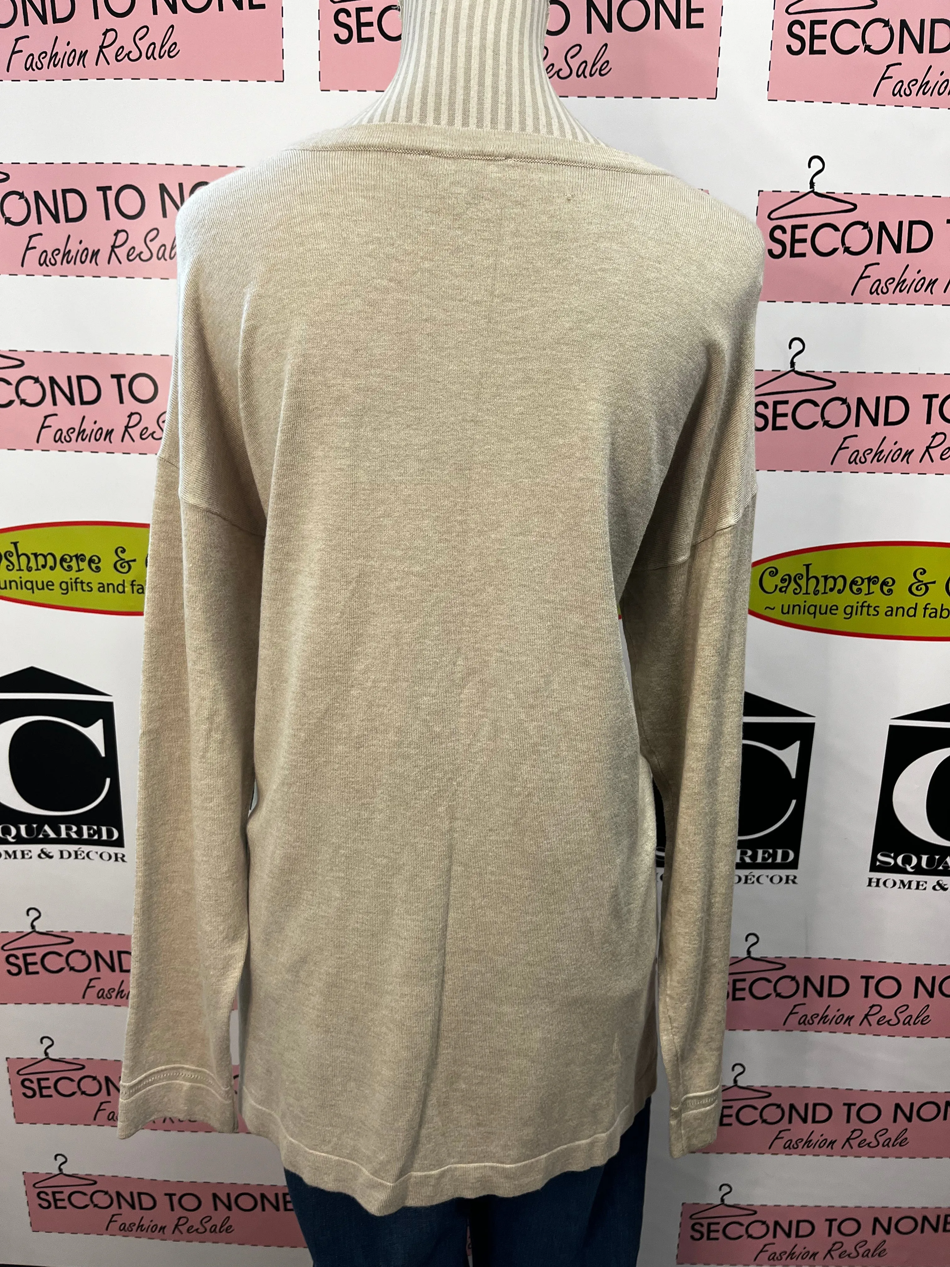 Soft Tribal Beige Sweater (Size L)