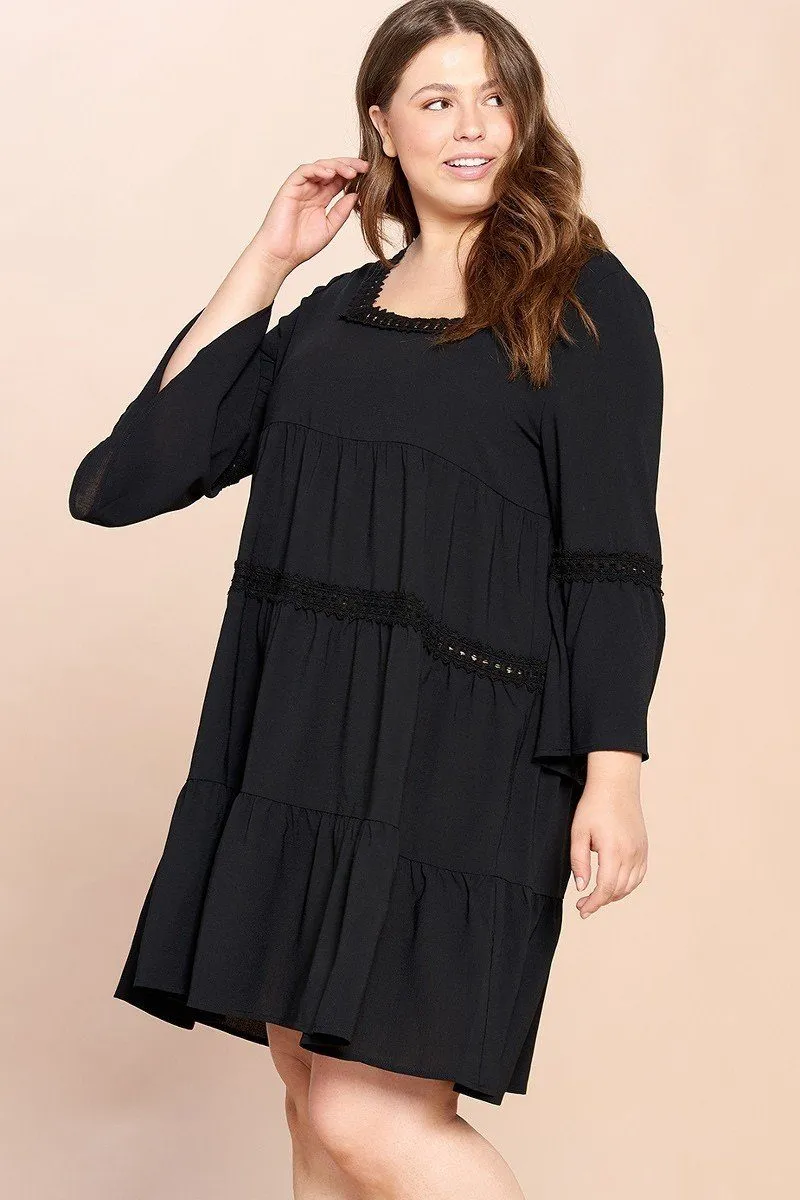 Solid Loose-fit Woven Babydoll Dress