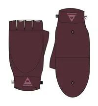 Stem Recycled Polar Convertible Mittens - Wine