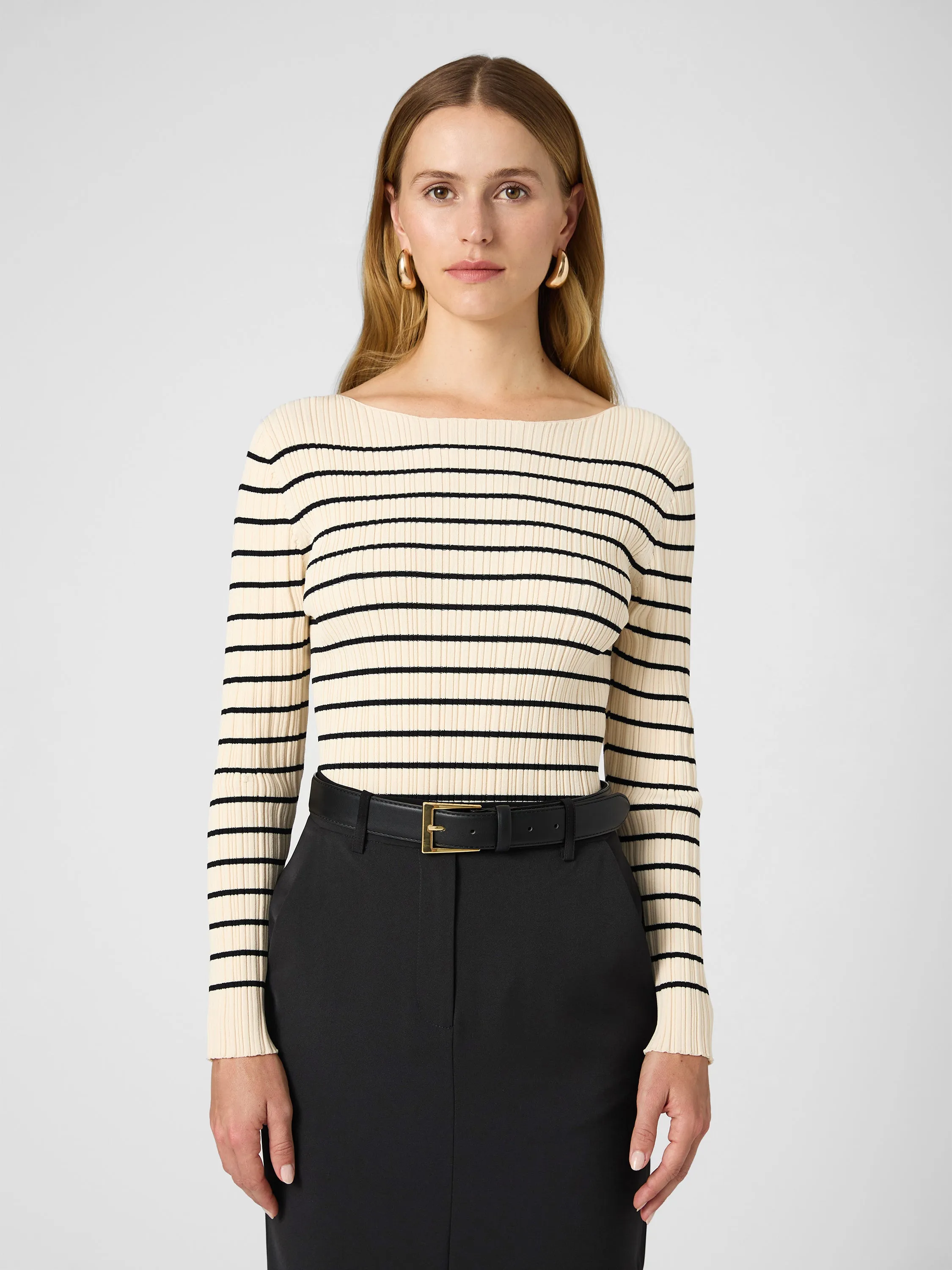 Stripe Crinkle Knit