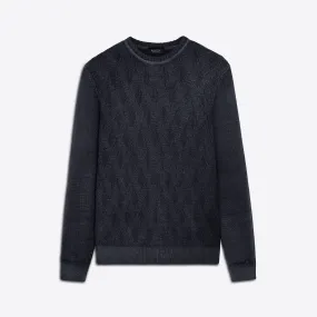 Super Merino Crew Neck Diamond Cable Sweater