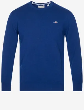 Superfine Lambswool Crew Neck College Blue