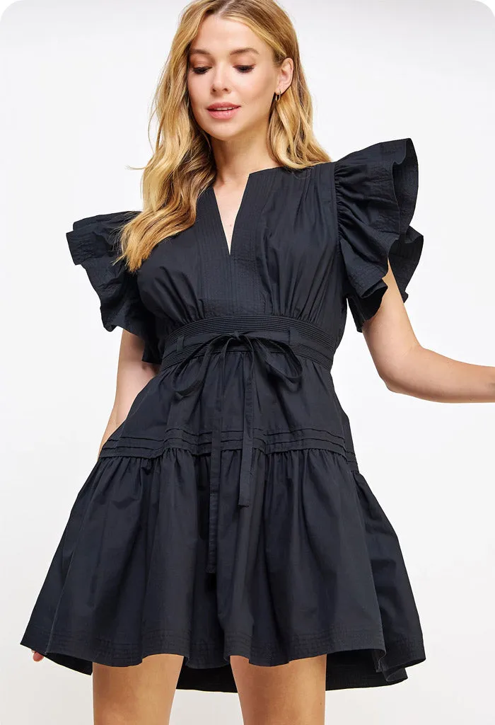 Sutton Mini Dress-Black