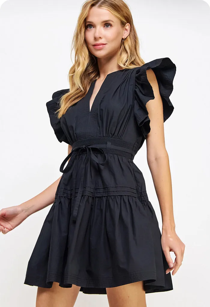 Sutton Mini Dress-Black