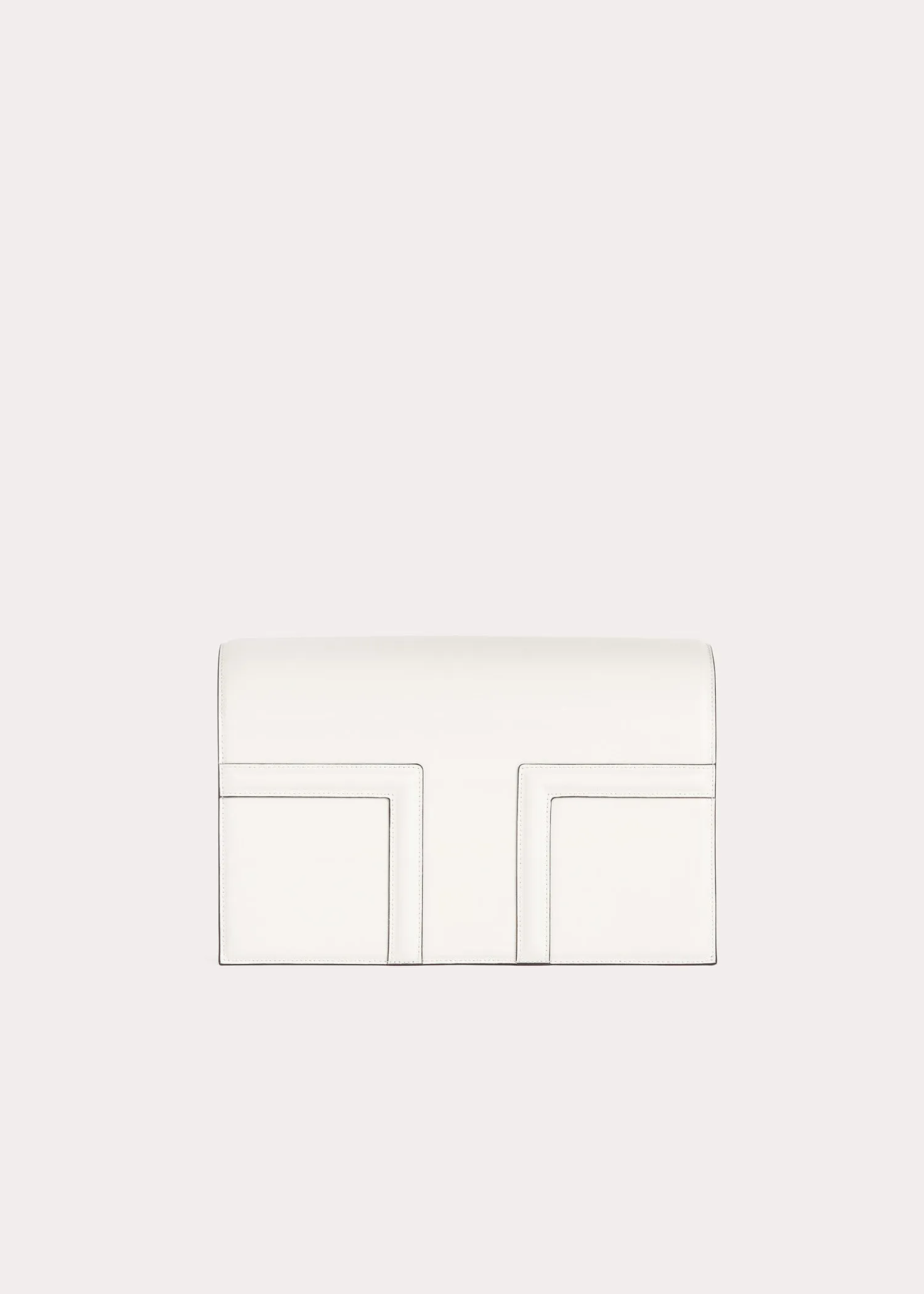 T-Flap leather bag milk