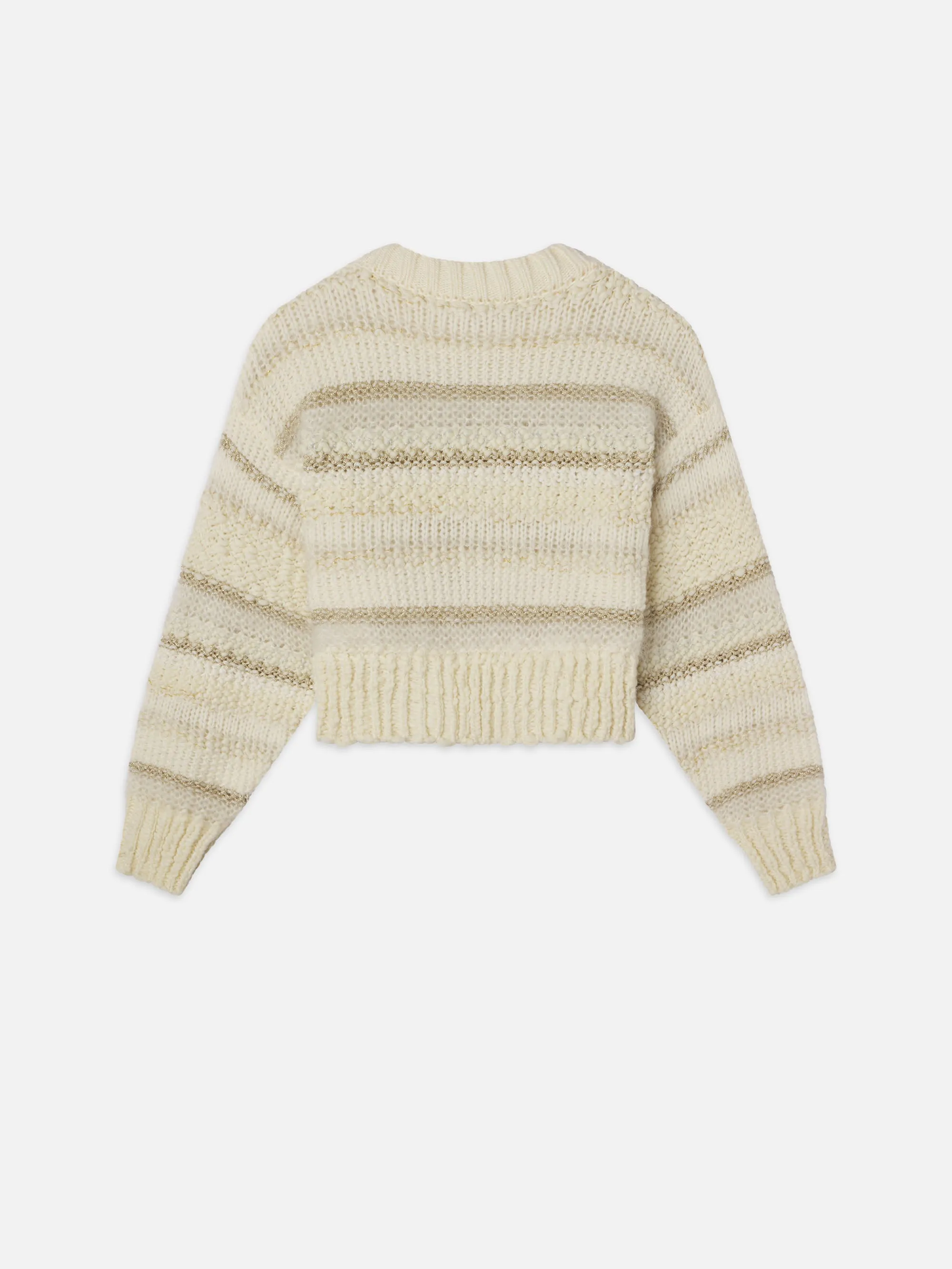 Textured Stripe Sweater -- Cream Multi