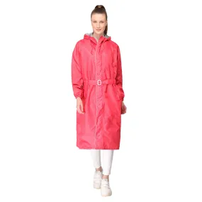 The Clownfish by STRAUSS Raincoats for Women Waterproof Reversible Double Layer. Brilliant Pro Series (Red, X-Large)