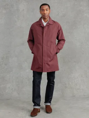 The Ventile® Raglan Raincoat - Burnt Lava