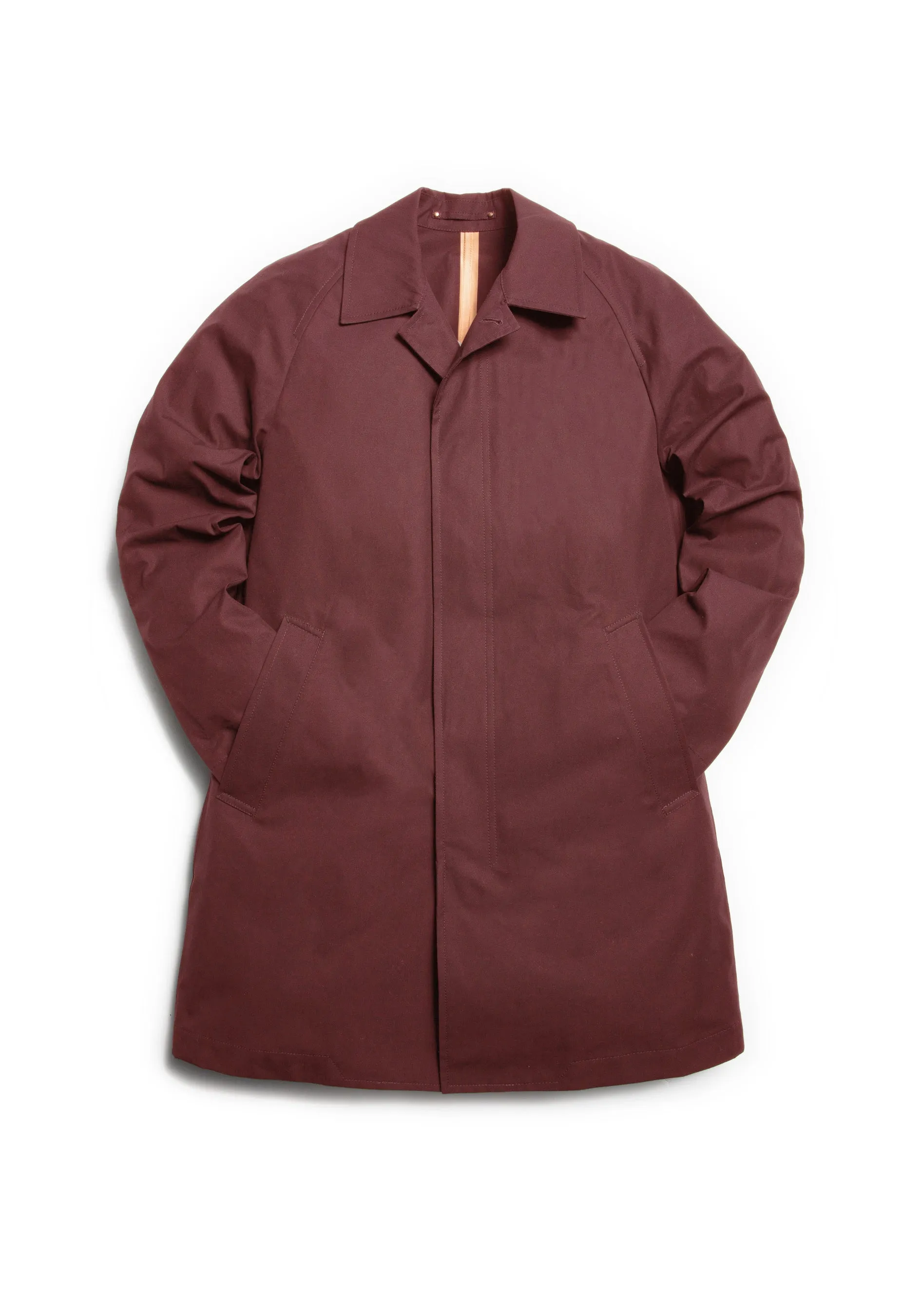 The Ventile® Raglan Raincoat - Burnt Lava