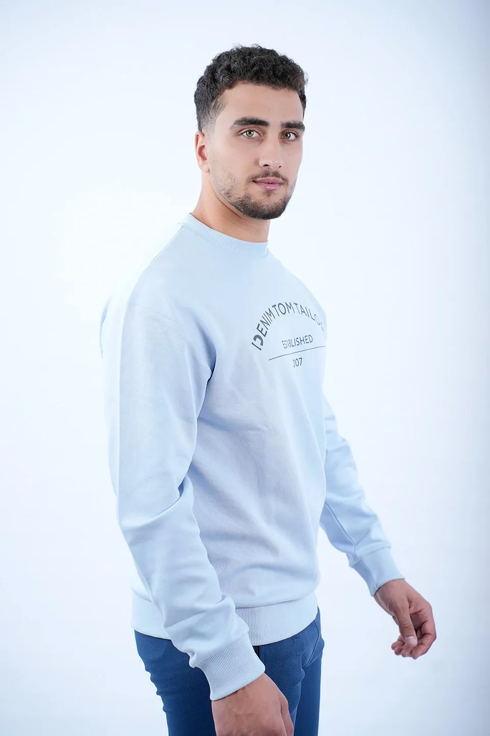 Tom Tailor Blue Sweater With Front Logo Design