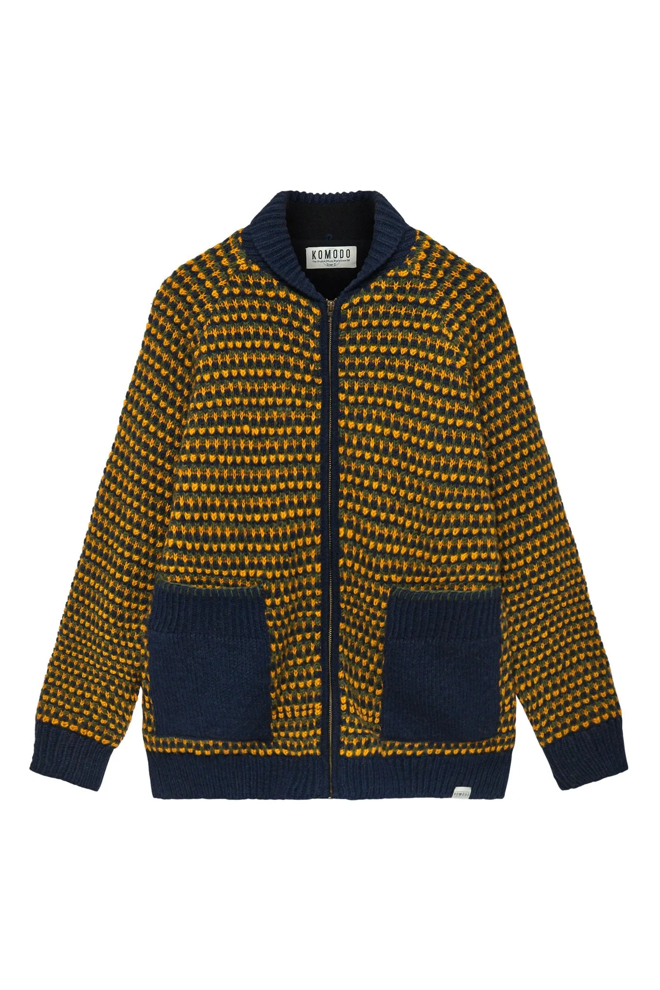 Twist Knot Wool Jacket Mustard