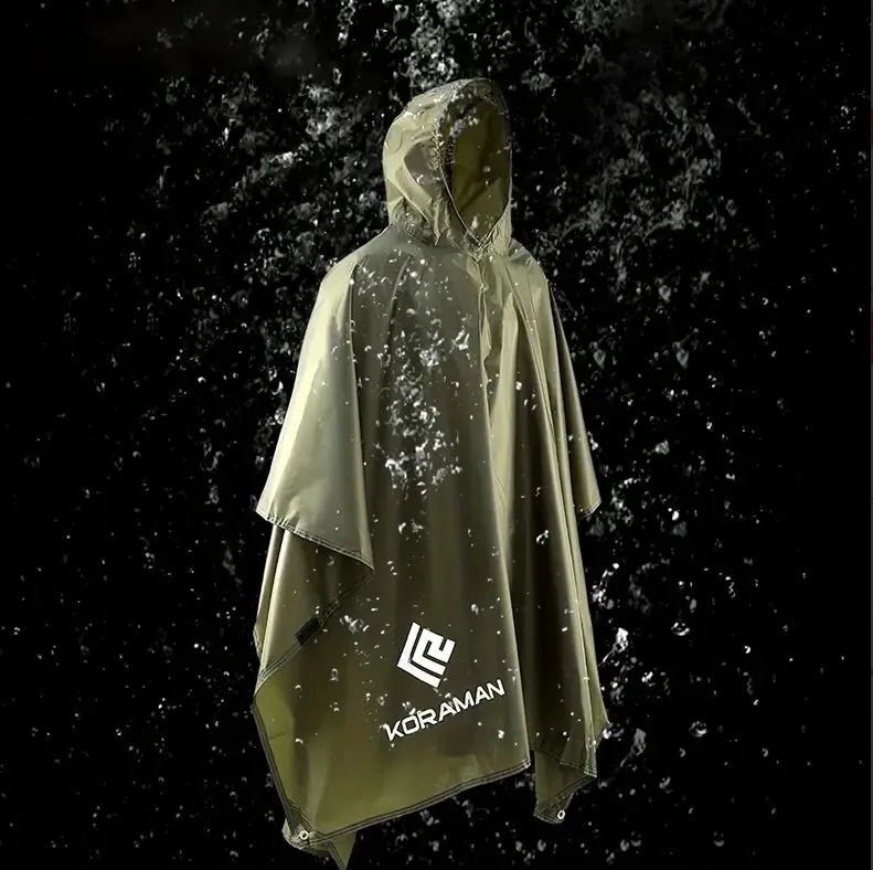 Unisex Raincoat Poncho Hooded Windbreaker