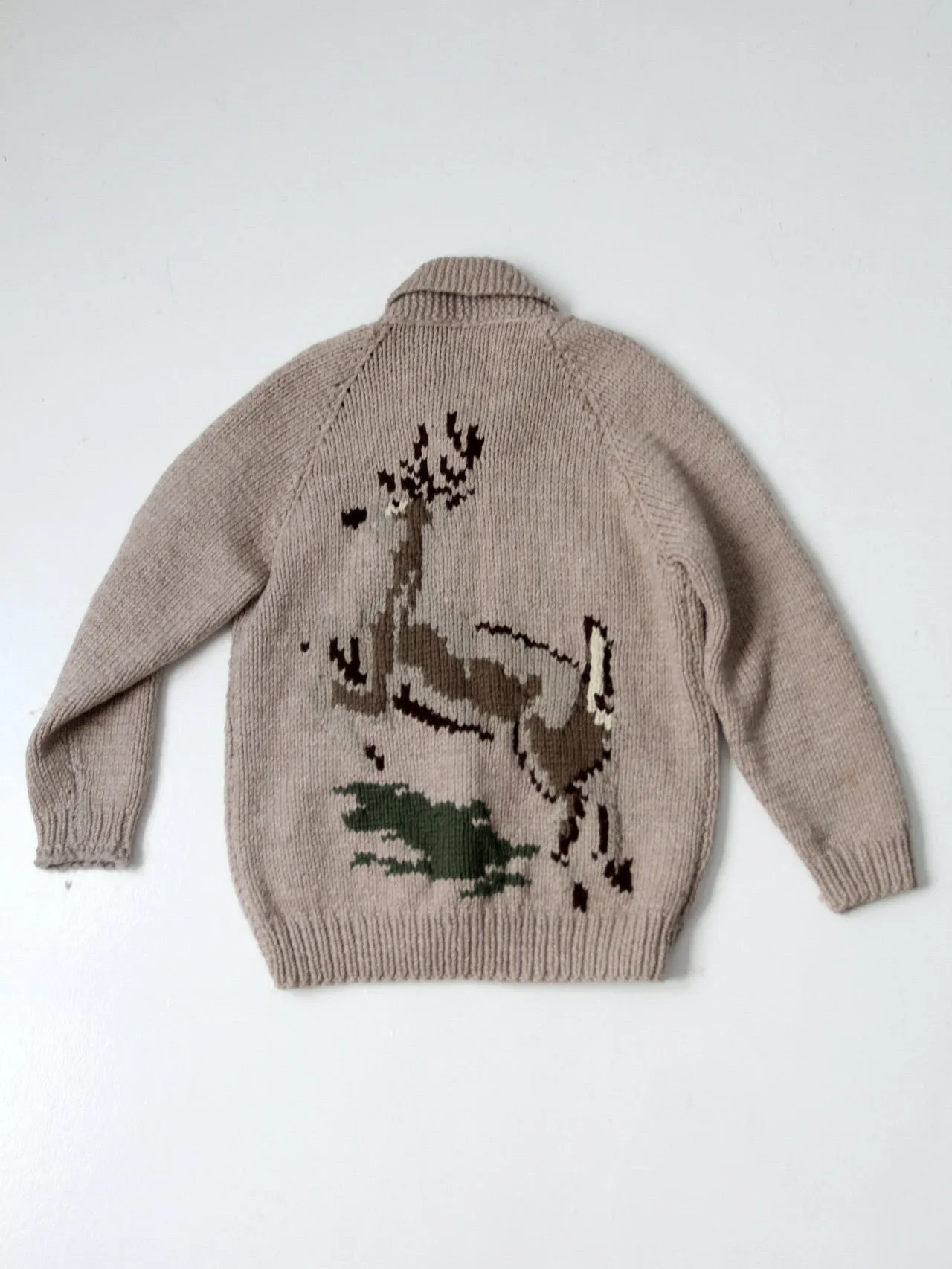 vintage hand knit camp sweater