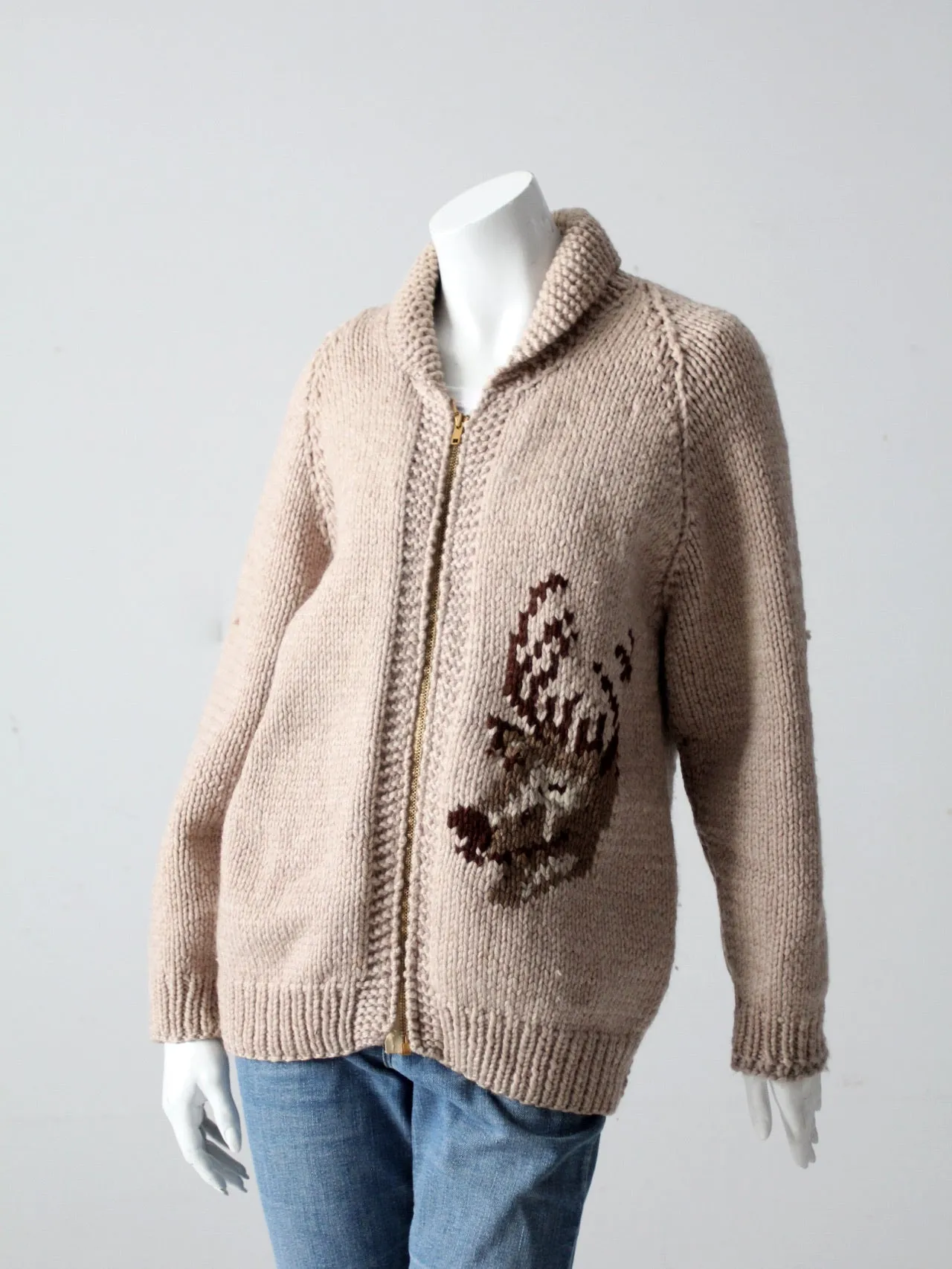 vintage hand knit camp sweater