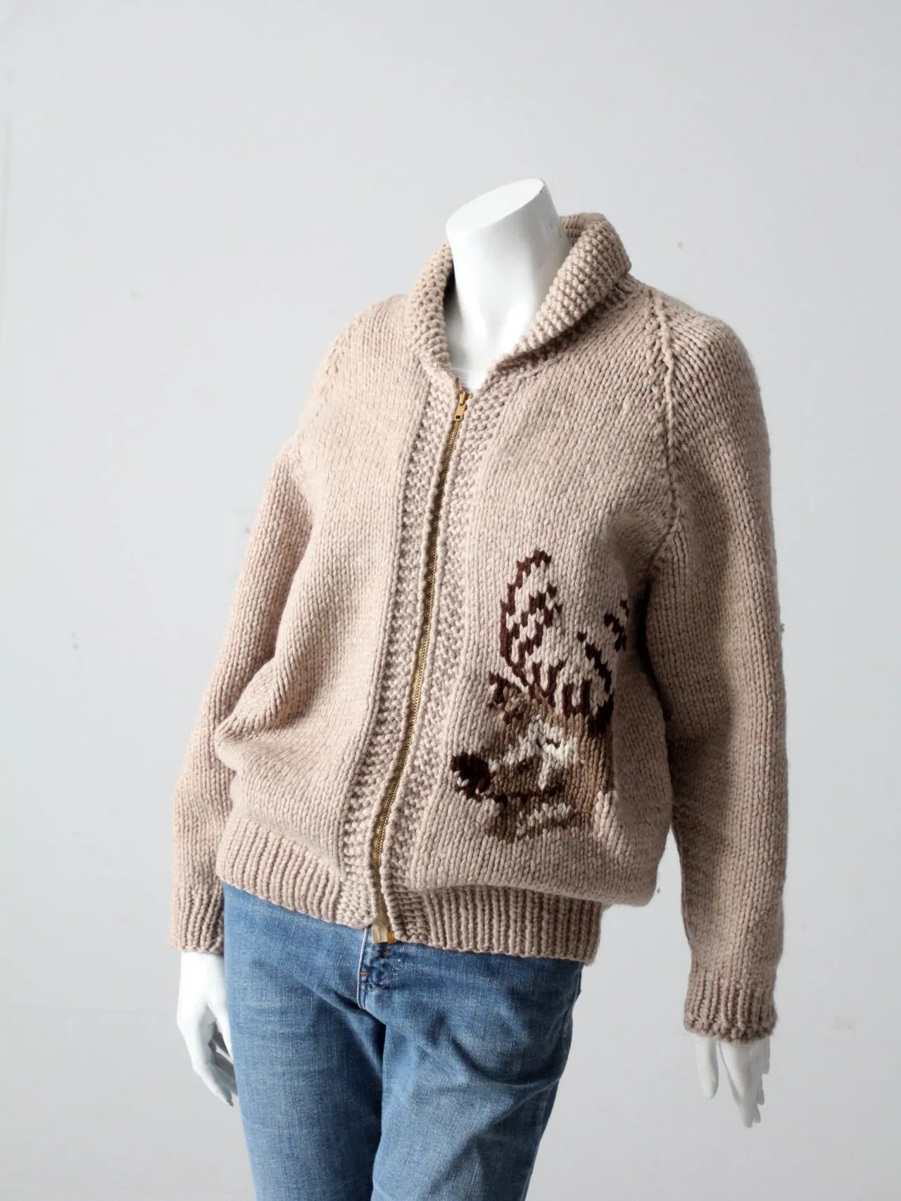 vintage hand knit camp sweater