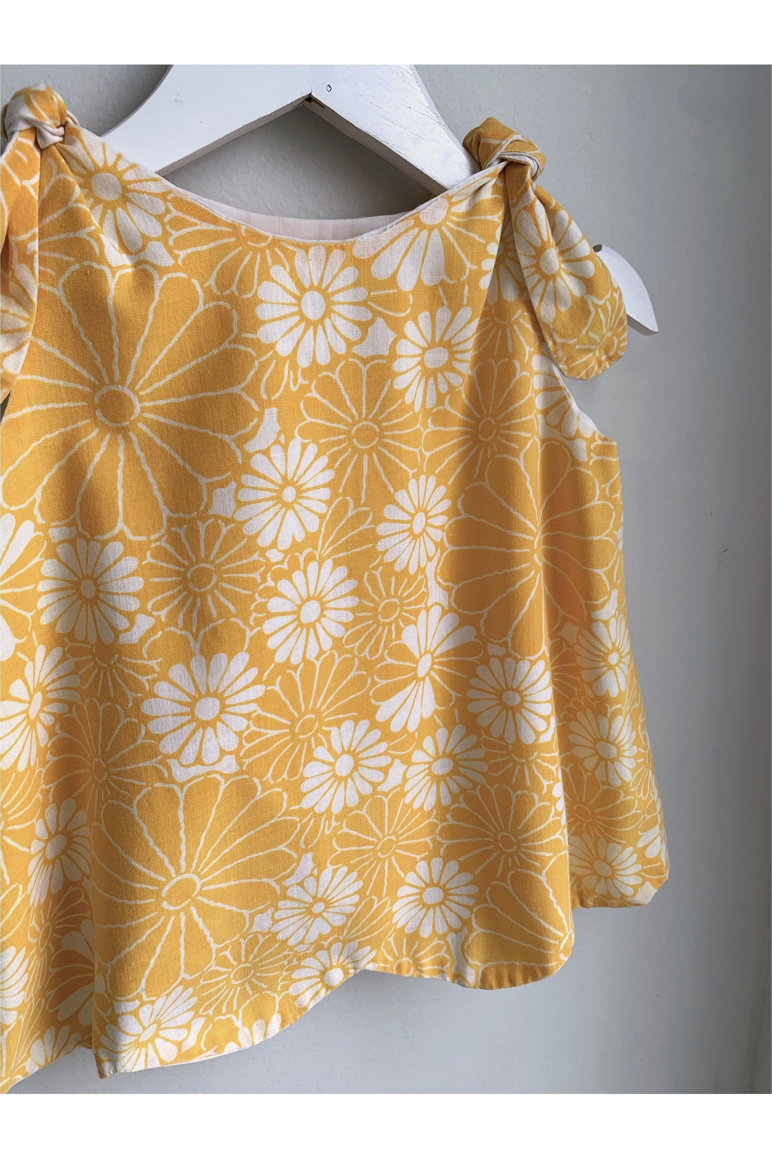 Vintage Scalloped Hem Flower Power Top/Dress - See Desc for Sizing