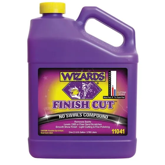 WIZARDS® FINISH CUT™ 11041 One Step Compound, 1 gal Can, High-Gloss, Off-White, Liquid