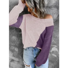 Women Knitting Irregular One Shoulder Sweaters