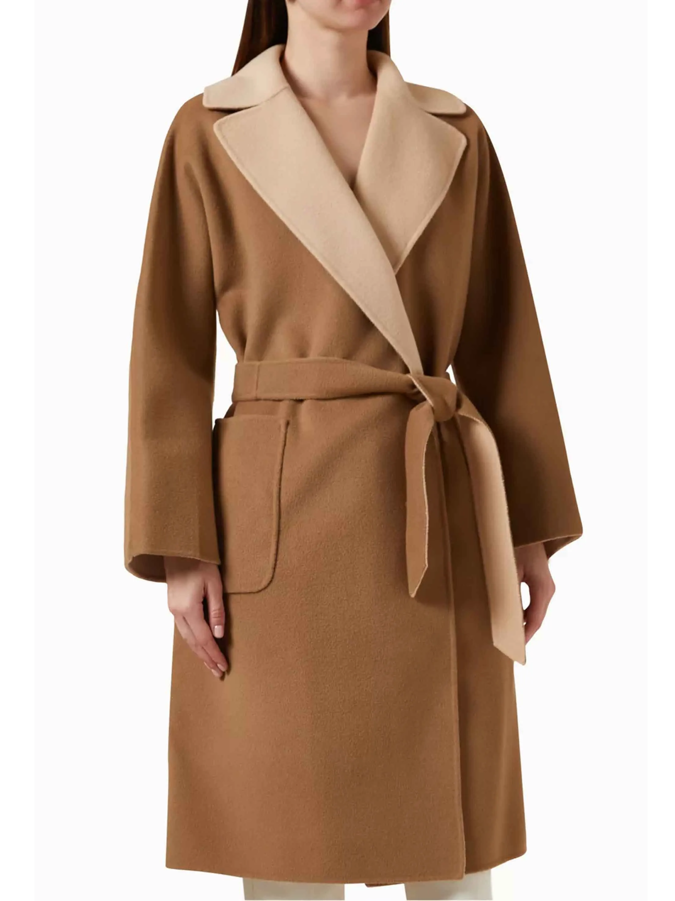 Women's Plain Coat,Brown