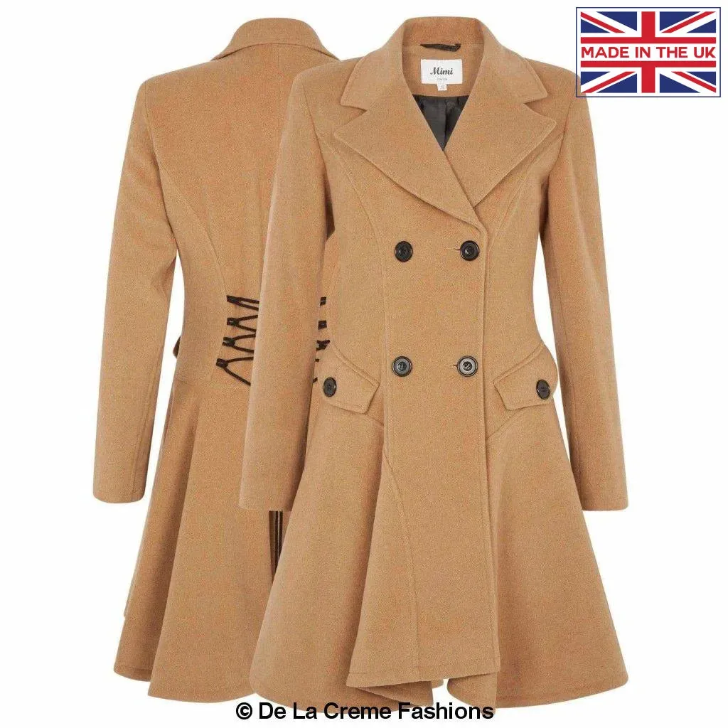 Wool Blend Double Breasted Skater Coat (1102)