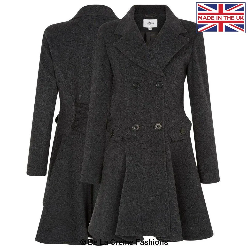 Wool Blend Double Breasted Skater Coat (1102)