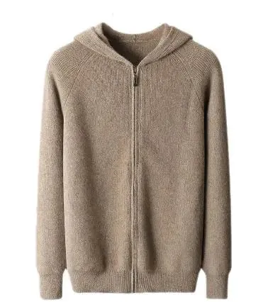 Wool Hooded Cashmere Casual Sweater